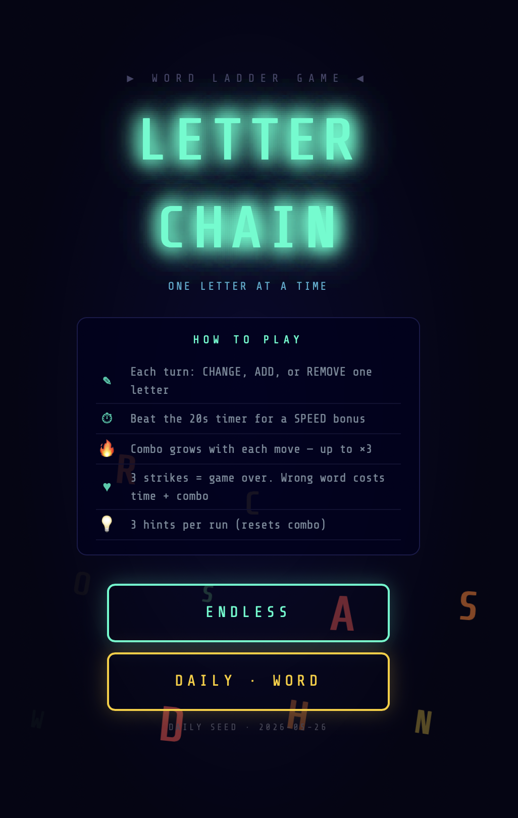 Letter Chain — word ladder game